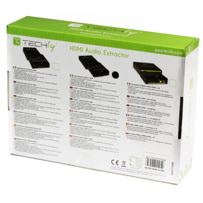 Techly Audio Extractor 7.1 LPCM HDMI 4K UHD 3D IDATA HDMI-EA74K Techly Audio Extractor 7.1 LPCM HDMI 4K UHD 3D IDATA HDMI-EA74K