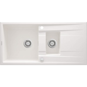 1.5-bowl granite sink with drainer