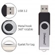 Intenso USB flash drive Office Line, 256 GB, USB-A, 3.2 Gen 1x1, black-silver Intenso USB flash drive Office Line, 256 GB, USB-A, 3.2 Gen 1x1, black-silver