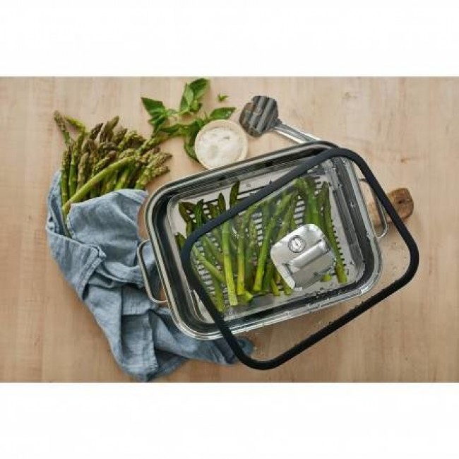 WMF 1741026040 roasting pan 3.5 L Glass, Silicone, Stainless steel WMF 1741026040 roasting pan 3.5 L Glass, Silicone, Stainless steel