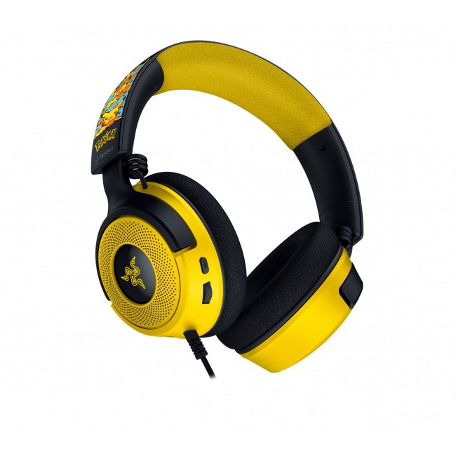 Razer Kraken V4 X Pokemon Headset Wired Head-band Gaming USB Type-C / USB Type-A Black, Yellow