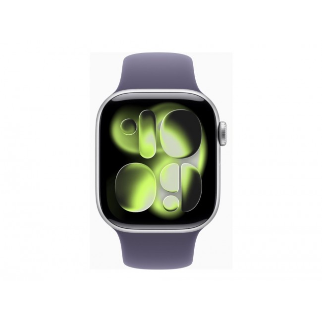 Apple Watch Series 11 GPS 42mm Silver Aluminium Case with Purple Fog Sport Band - S/M