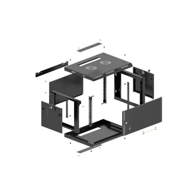 Lanberg WF01-6404-00B rack cabinet 4U Wall mounted rack Black Lanberg WF01-6404-00B rack cabinet 4U Wall mounted rack Black