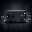 Qoltec Przetwornica napięcia Pure Sine Wave | 12V na 230V | 300/600W | LCD | USB | USB-C | Kompatybilna z LiFePO4 GEL AGM