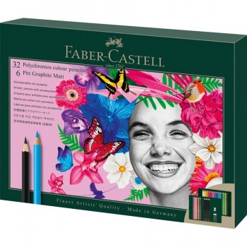 Faber-Castell Polychromos & Pitt Graphite Matt Set Multicolour 38 pc(s)