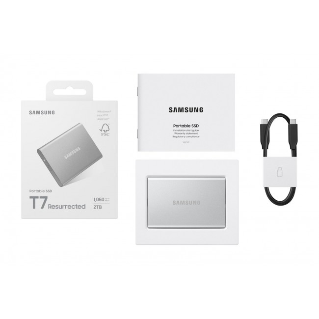 Samsung MU-PD2T0G/WW external solid state drive 2 TB USB Type-C 3.2 Gen 2 (3.1 Gen 2) Silver