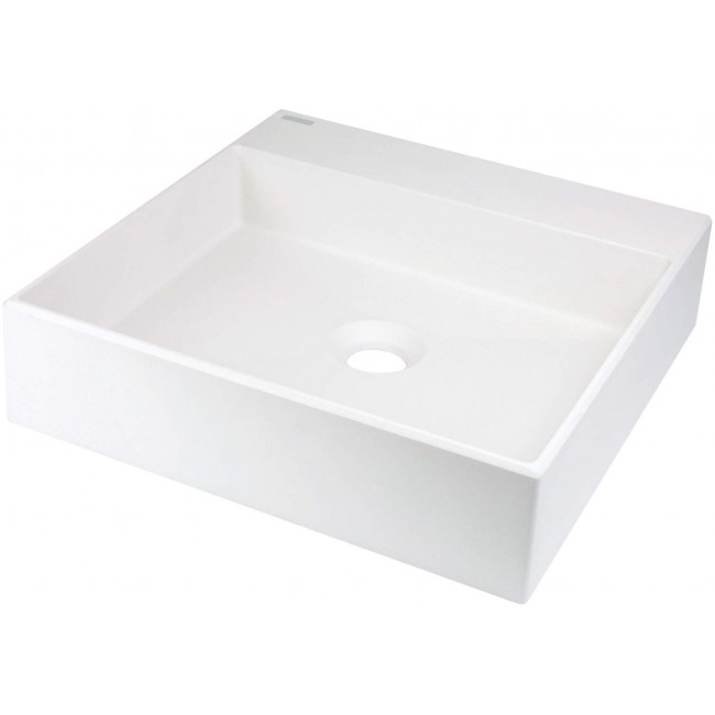 Granite countertop washbasin with space for a tap - 400x400 mm