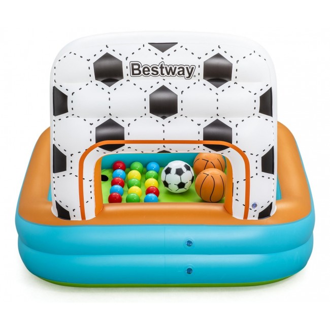 Bestway Kick N Swish 3-in-1 Multi-Use Inflatable Ball Pit with 18 Play Balls