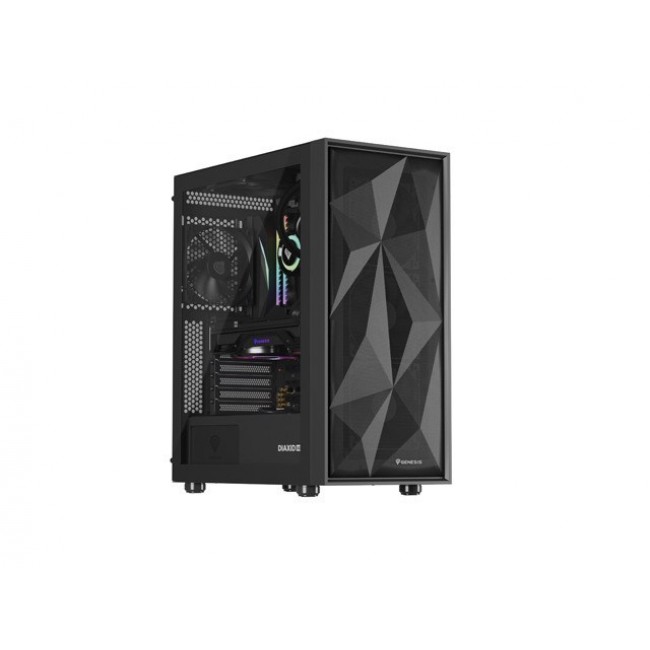 GENESIS DIAXID 605F MIDI TOWER CASE WITH USB-C WINDOW BLACK