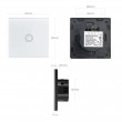 Touch-sensitive light switch MACLEAN Energy MCE702W single, glass, with round button White Touch-sensitive light switch MACLEAN Energy MCE702W single, glass, with round button White