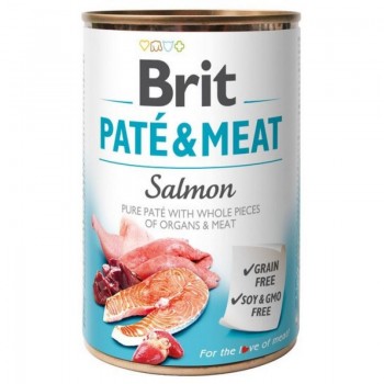 BRIT Pat & Meat Salmon - wet dog food - 400g