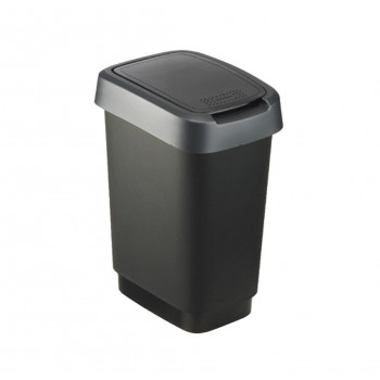 ROTHO Twist Silver - trash bin 50l