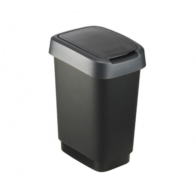 ROTHO Twist Silver - trash bin 50l