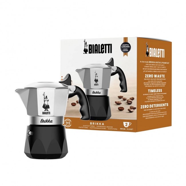 Bialetti Brikka Moka pot 0.1 L Black, Stainless steel Bialetti Brikka Moka pot 0.1 L Black, Stainless steel