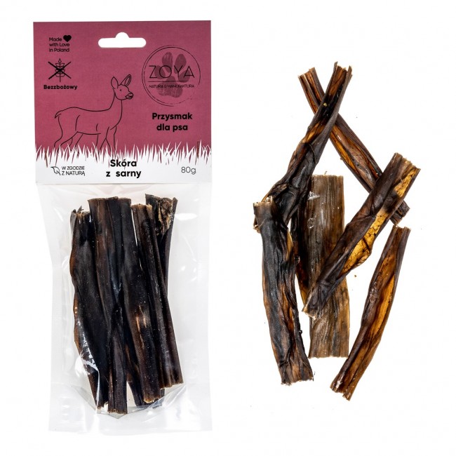 ZOYA Roe deer skin - dog treat - 80g