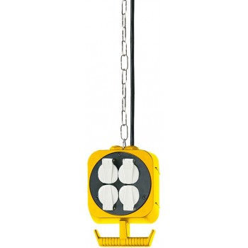 Brennenstuhl 1151760 power extension 5 m 2 AC outlet(s) Black, White, Yellow