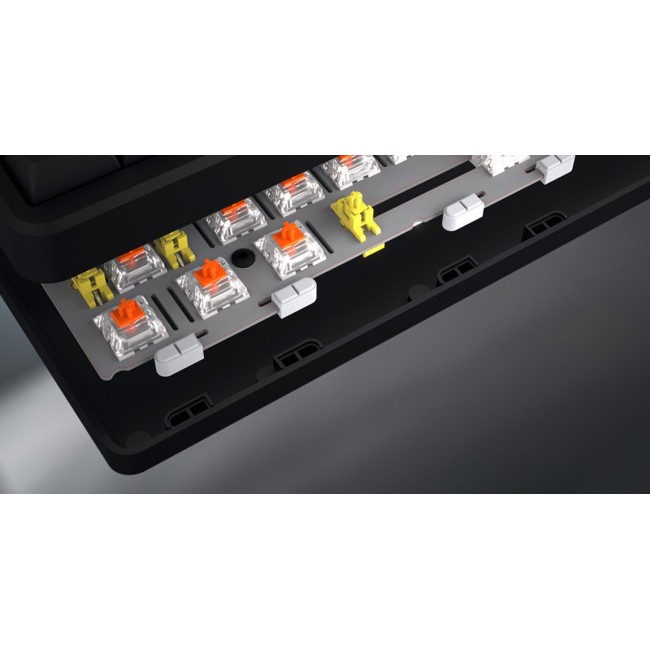 HATOR Rockfall 3 TKL Wireless, black, QMK/VIA, OMA profile white-black keycaps Keyboard - linear mechanical hotswap switches - US - ANSI Layout (HTK850)