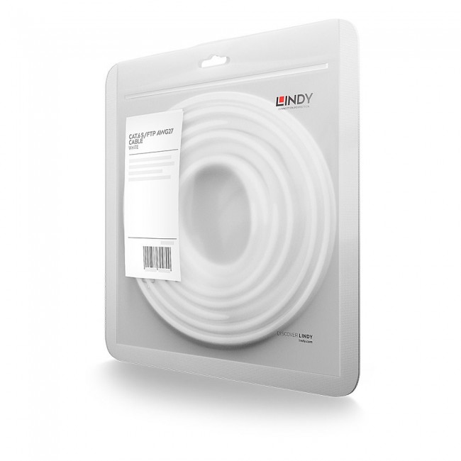 Lindy 20m Cat.6 S/FTP Network Cable, White Lindy 20m Cat.6 S/FTP Network Cable, White