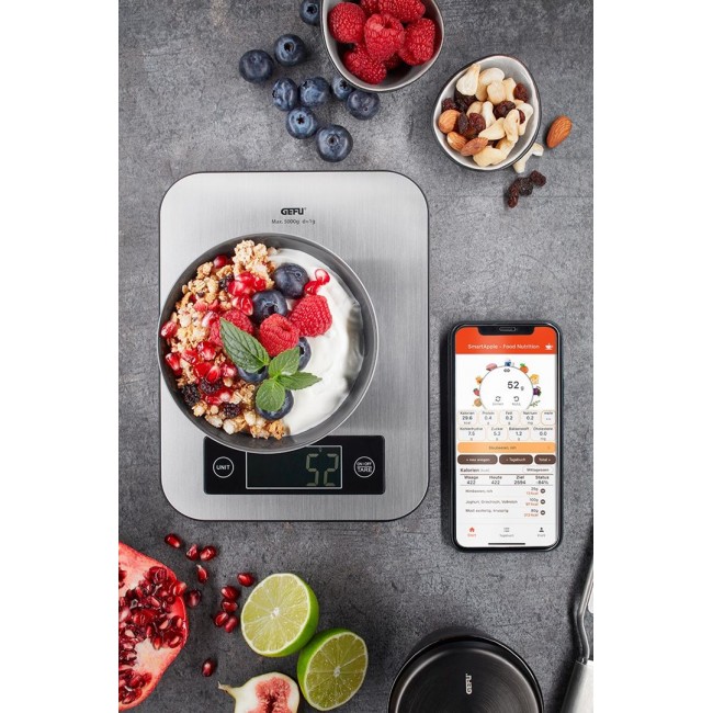 GEFU SCORE Stainless steel Countertop Rectangle Electronic kitchen scale GEFU SCORE Stainless steel Countertop Rectangle Electronic kitchen scale