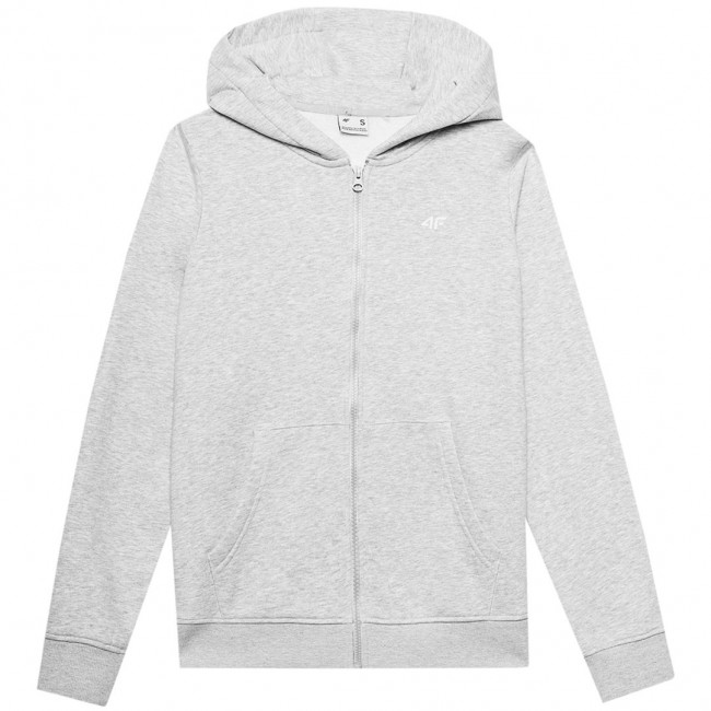 Women's sweatshirt 4F F0956 cool light gray melange 4FWSS24TSWSF0956 27M M Women's sweatshirt 4F F0956 cool light gray melange 4FWSS24TSWSF0956 27M M