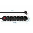 Esperanza ELK217K power extension 1.5 m 6 AC outlet(s) Indoor Black
