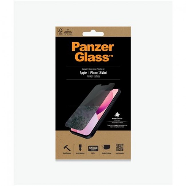 PanzerGlass Privacy Screen Protector iPhone 13 Mini | Standard Fit Clear screen protector Apple 1 pc(s)