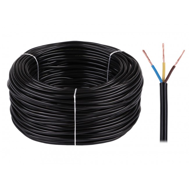 Electrical Cable OMY 3x1.5 300/300V black