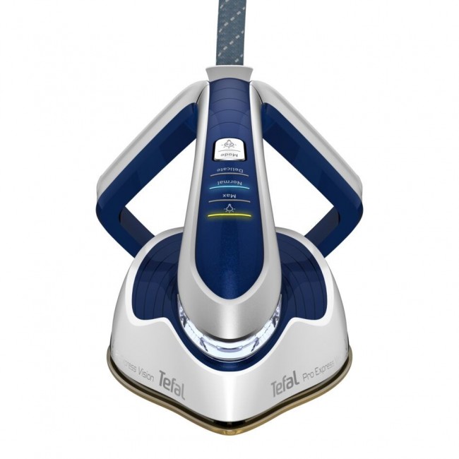 Tefal Pro Express Vision GV9812 3000 W 1.1 L Durilium AirGlide Autoclean soleplate Blue, White Tefal Pro Express Vision GV9812 3000 W 1.1 L Durilium AirGlide Autoclean soleplate Blue, White