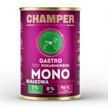 CHAMPER Gastro Beef - wet dog food - 400g