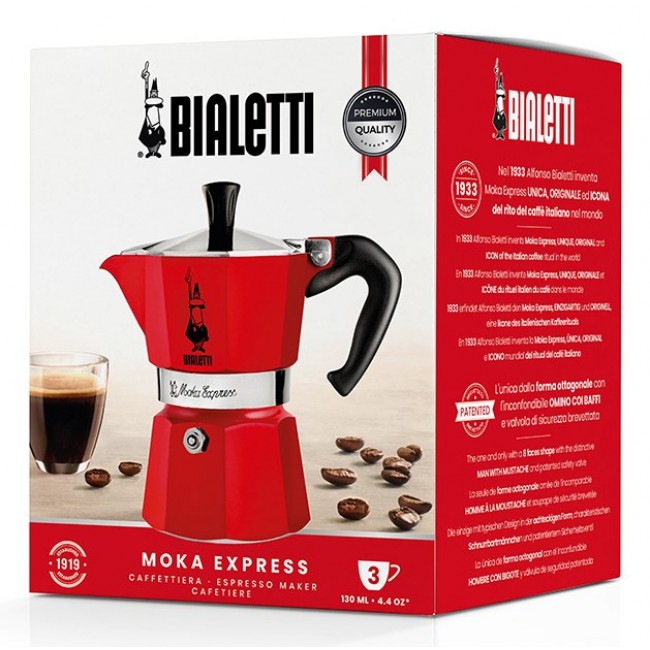 Bialetti Moka Express Moka pot Red Bialetti Moka Express Moka pot Red