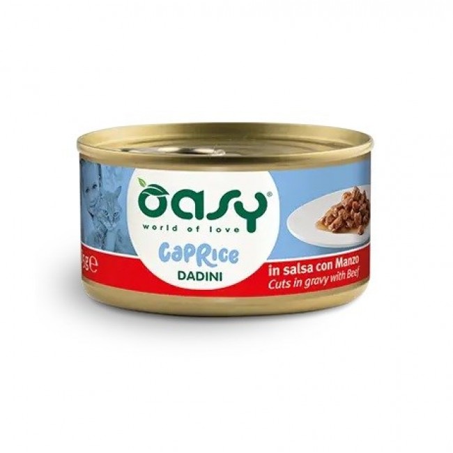 OASY Caprice Cuts in gravy with Beef - wet cat food - 85g