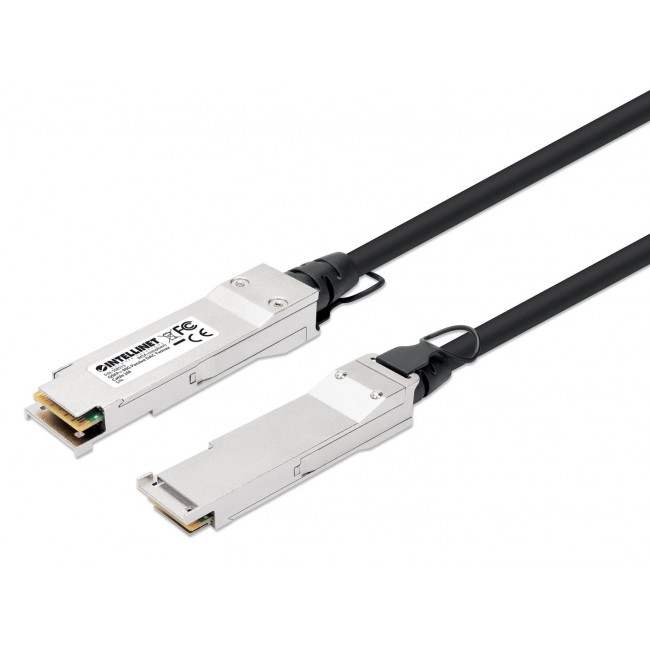 Intellinet 2m 40G QSFP+ Passive Direct Attach Copper Twinax Cable 30AWG MSA QSFP-H40G-CU2M compatible