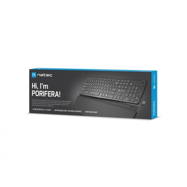 NATEC PORIFERA keyboard Home/Office Bluetooth QWERTY US International Black