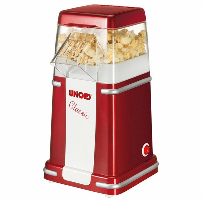 Unold Classic popcorn popper Red, Silver, White 900 W