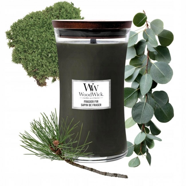 Large Scented Candle Fraser Fir WOODWICK, with wooden wick, 1 piece Large Scented Candle Fraser Fir WOODWICK, with wooden wick, 1 piece