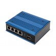 Digitus 4 port Gigabit Ethernet network PoE switch, industrial, unmanaged, 1 SFP uplink