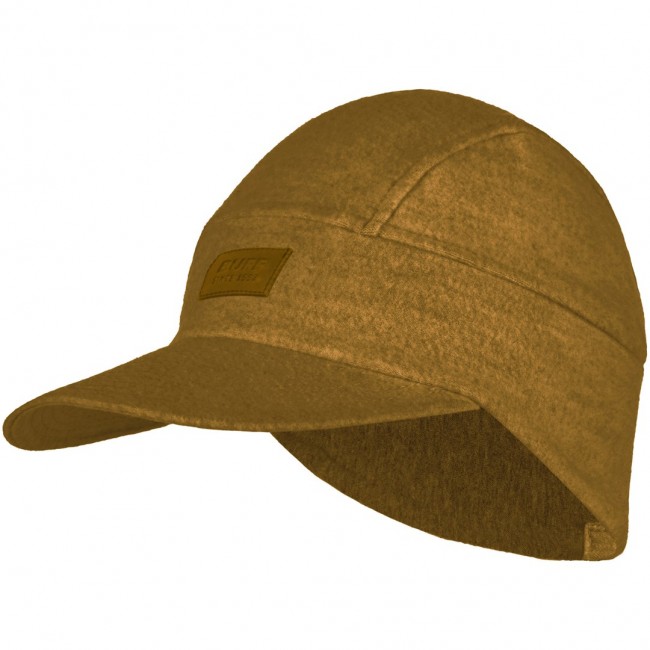 Czapka z daszkiem BUFF PACK MERINO WOOL FLEECE CAP OCHRE one size Czapka z daszkiem BUFF PACK MERINO WOOL FLEECE CAP OCHRE one size