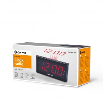 Denver CPR-710 alarm clock Digital alarm clock Black