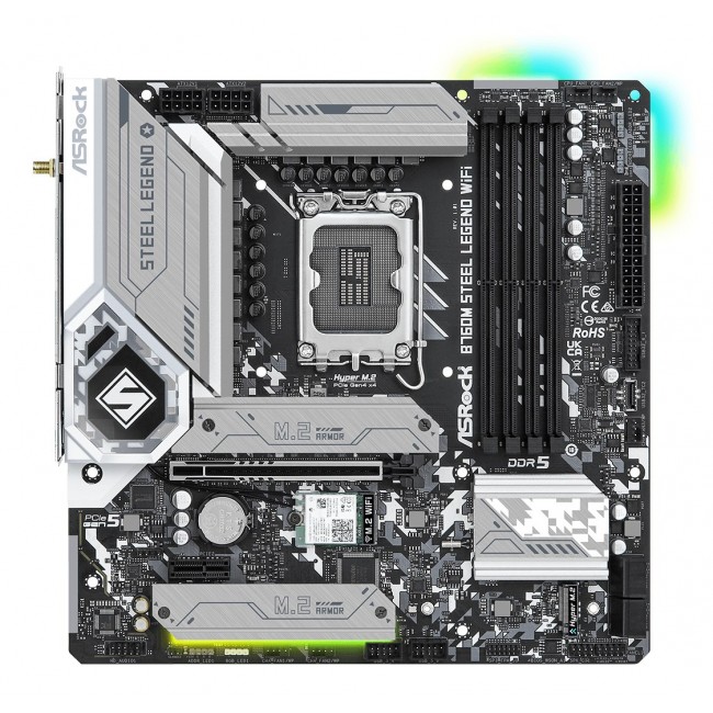 Asrock B760M Steel Legend WiFi Intel B760 LGA 1700 micro ATX