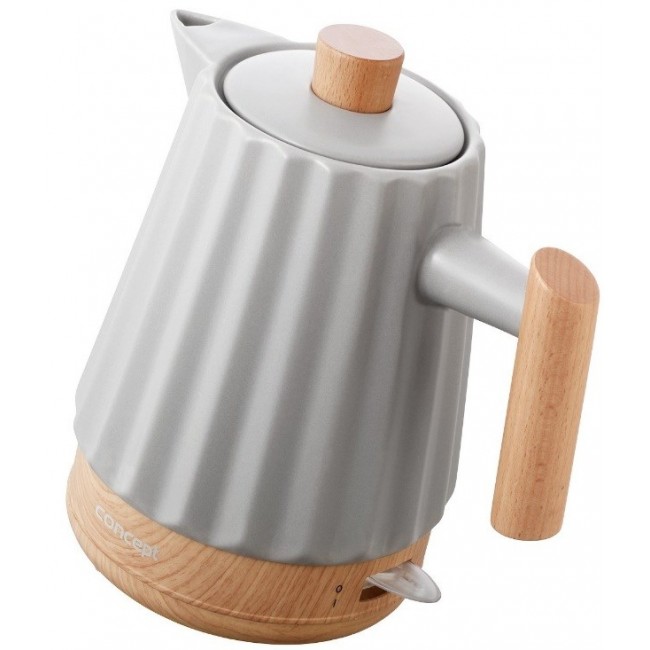 Concept RK0091 Ceramic electric kettle 1.5 l Light grey Concept RK0091 Ceramic electric kettle 1.5 l Light grey