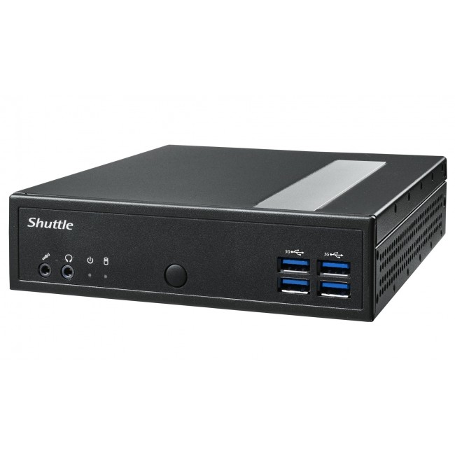 Shuttle XPC slim Barebone DL30N, Intel N100, 1x DDR5, 2x LAN (2x 2.5Gbit), 2xCOM,1xHDMI,1xDP, 1x VGA, fanless, 24/7 permanent operation