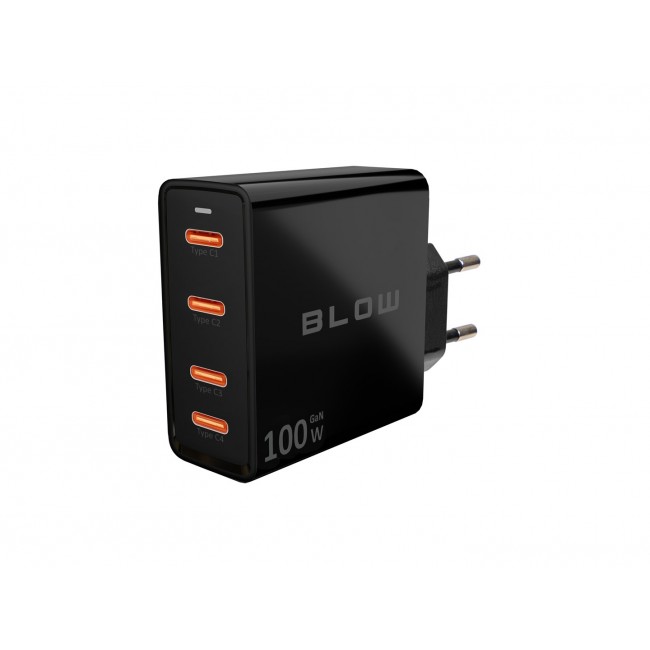 Wall charger USB-Cx4 PD 100W GAN black Wall charger USB-Cx4 PD 100W GAN black