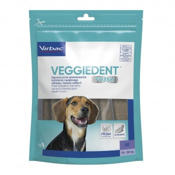 VIBRAC Veggiedent Fresh - dog treat - M - 352,5 g