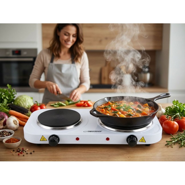 Esperanza EKH014W Electric cooker 2 zones White
