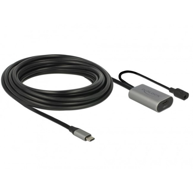 DeLOCK 85392 USB cable USB 3.2 Gen 1 (3.1 Gen 1) 5 m USB C Black, Grey