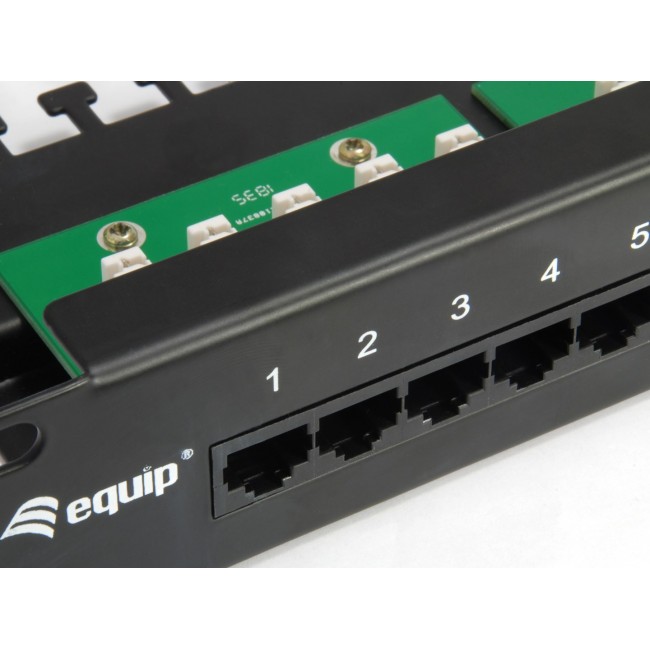Equip 25-Port Cat.3 RJ45 ISDN Patch Panel, Black Equip 25-Port Cat.3 RJ45 ISDN Patch Panel, Black
