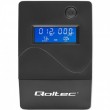 Qoltec Monolith uninterruptible power supply (UPS) Double-conversion (Online) 0.65 kVA 360 W 2 AC outlet(s)