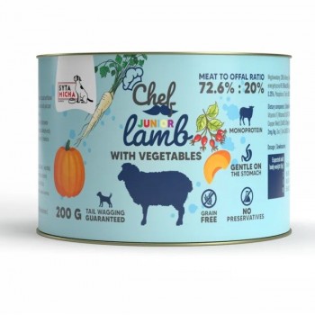 SYTA MICHA Chef Junior Lamb with vegetables Mono - wet dog food - 200g