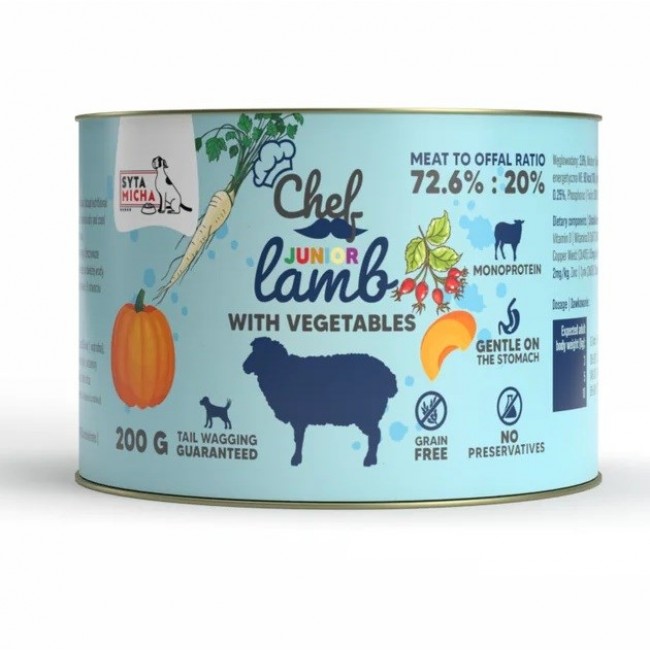 SYTA MICHA Chef Junior Lamb with vegetables Mono - wet dog food - 200g