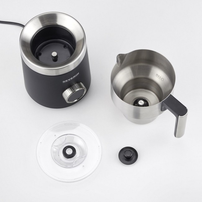 Severin Spuma 700 Plus Automatic milk frother/warmer Black, Stainless steel